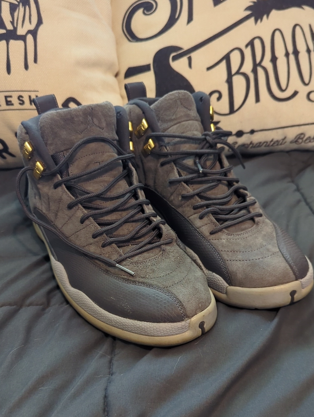 Jordan 12 Taxi Sneakers Suede Size 11.5 NICE